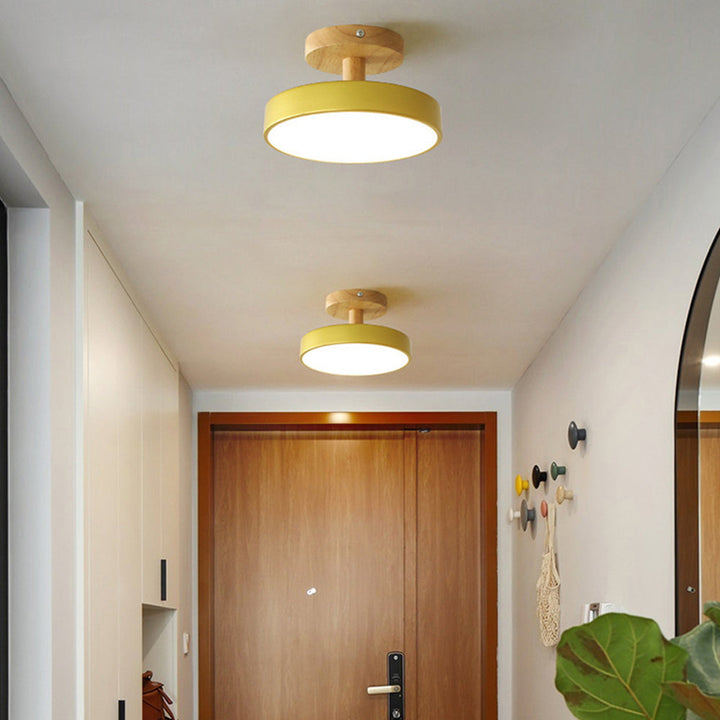 Modern Trä LED Taklampa