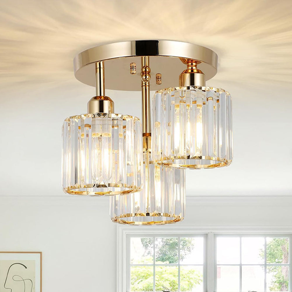 Elegant Modern Crystal Semi-Flush Taklampor
