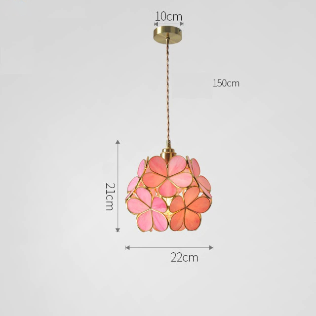 Femke Glas Hänglampa – Skandinavisk design med justerbar höjd och blomskärm