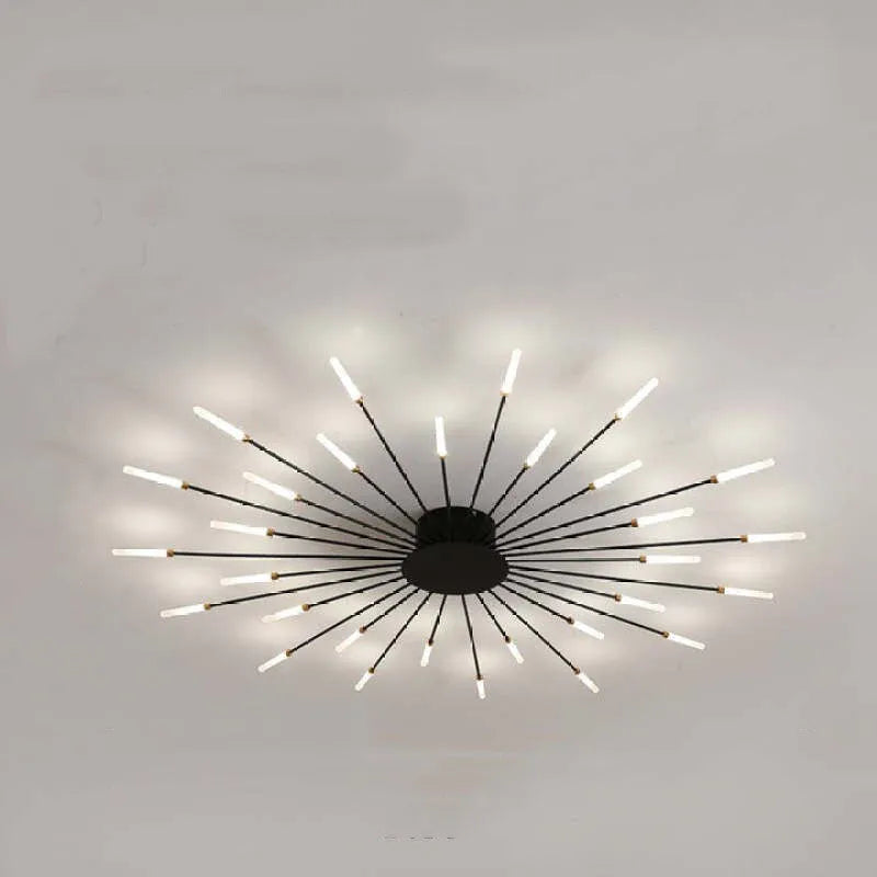 Taklampa modern metall LED kristallhänglampa