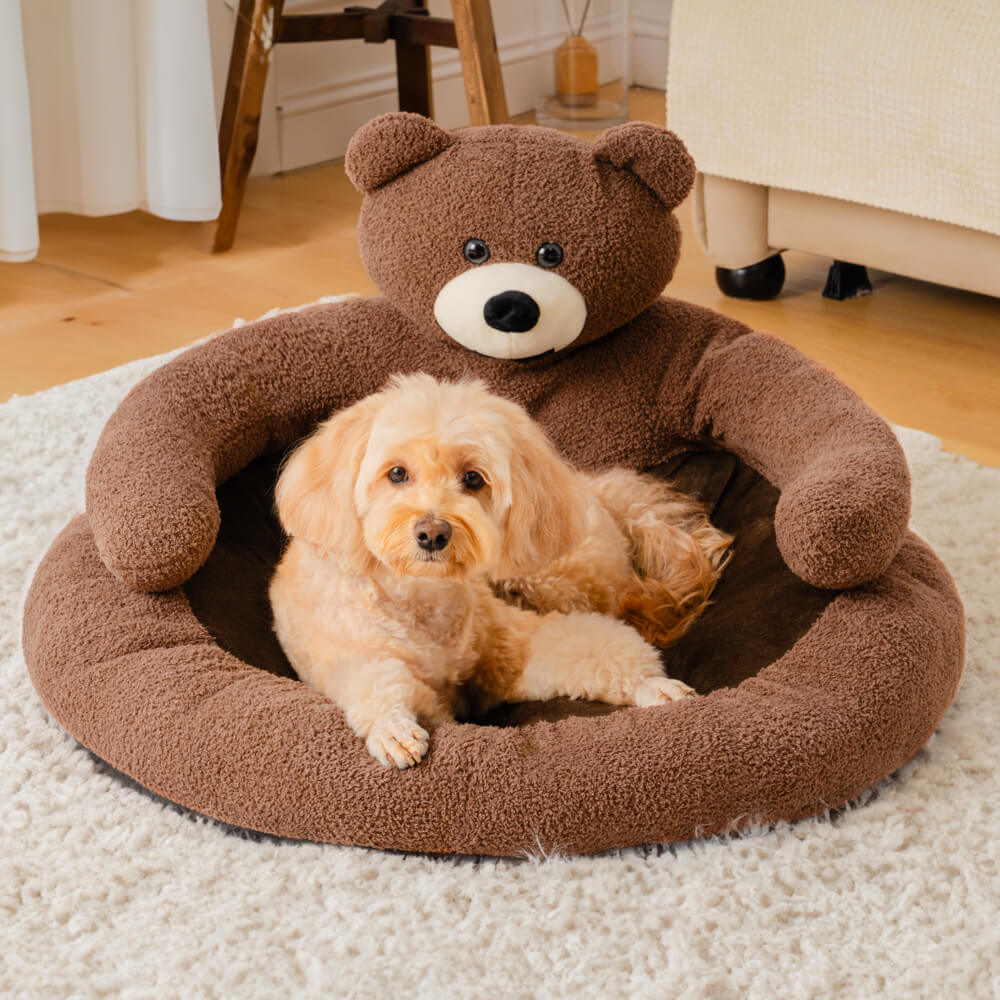 Cozy Bear Kattsoffa Mjuk Kramig Bedårande Kerseymer Tyg