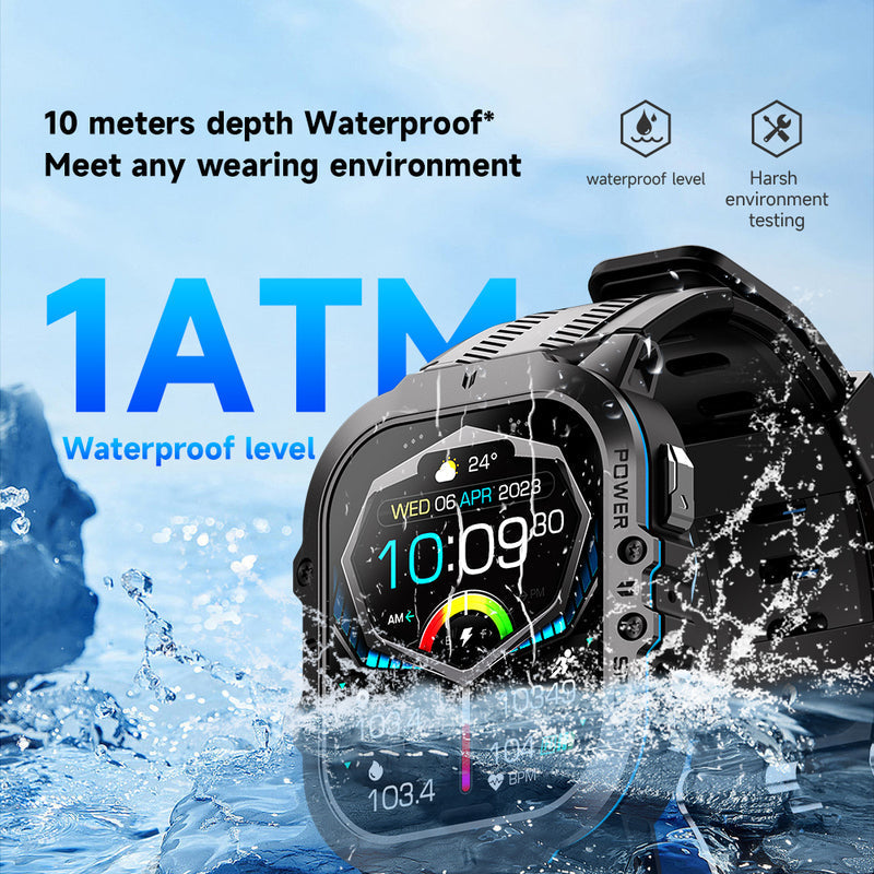 Royaleva AquaPro Simma Smartwatch – Vattentät Fitness Tracker för Simmare