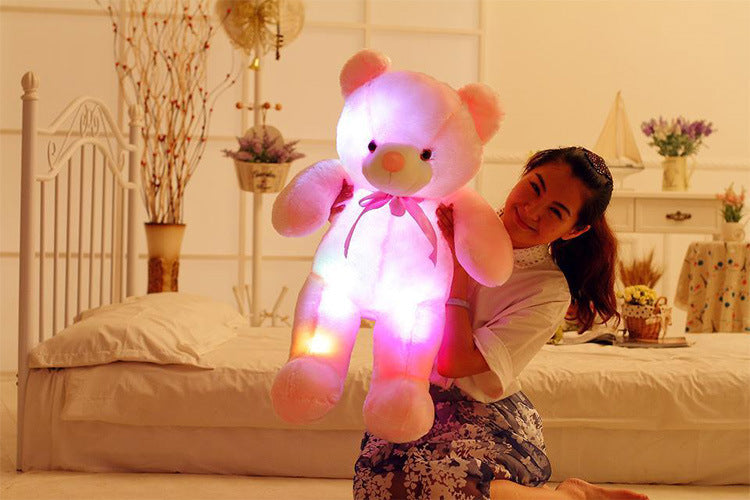 Lysande nalle med LED – mjukt gosedjur som skiftar färg