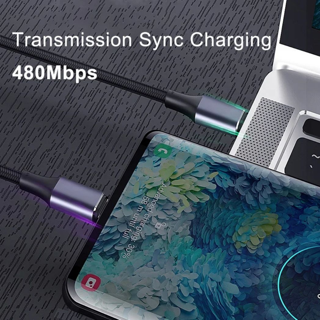 USB C Kabel Snabbladdning Flätad Sladd