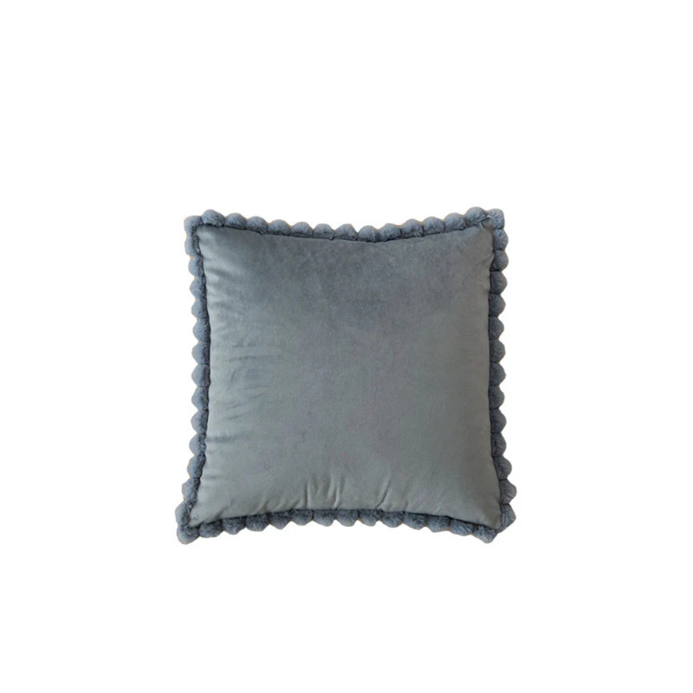Sammet Pom-Pom Trim Kuddeöverdrag