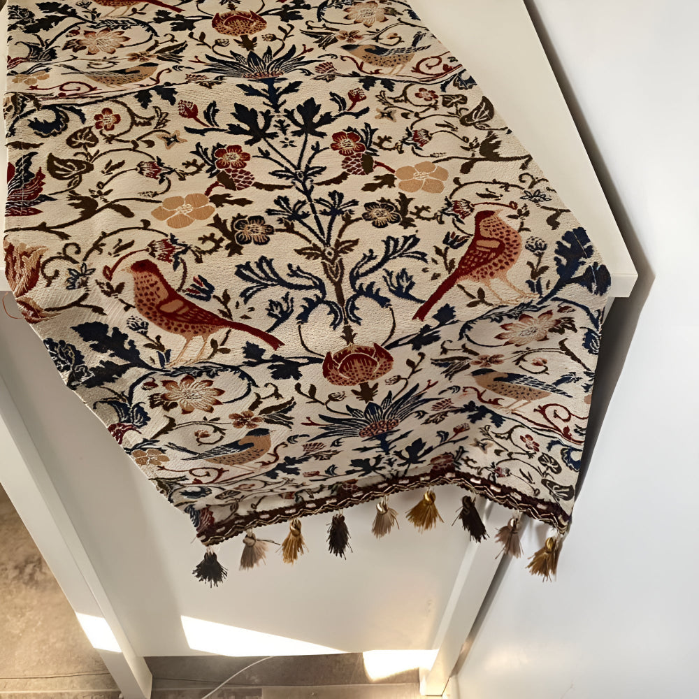Vintage Floral &amp; Bird Jacquard Duklopp