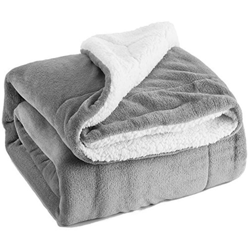 Sherpafilt med flanell och teddyfleece – mjuk pläd 130 x 160 cm