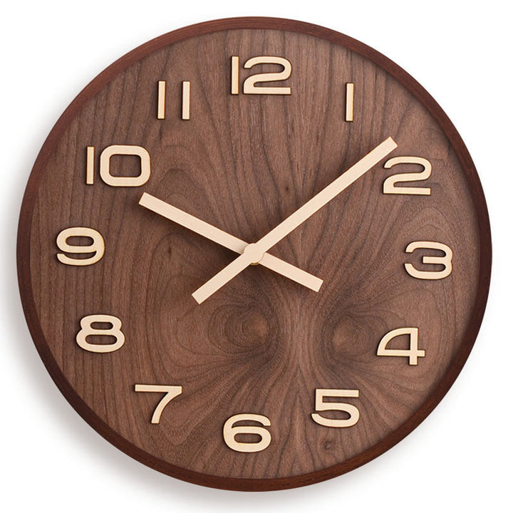 Carvallo – Valnöt Väggklocka med Minimalistisk Perfektion