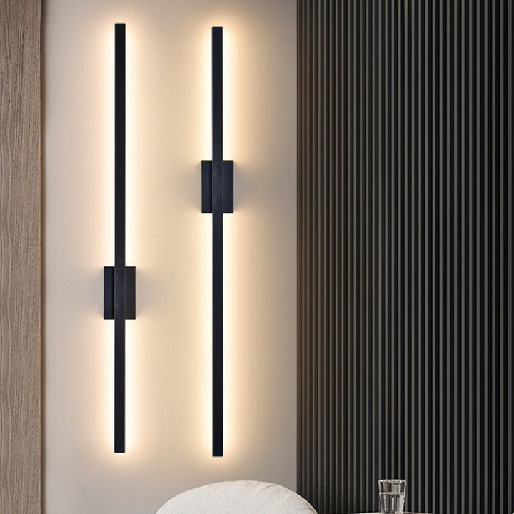 Industriell minimalistisk lång LED järn vägglampor för samtida vardagsrumsinredning och stilfull belysning