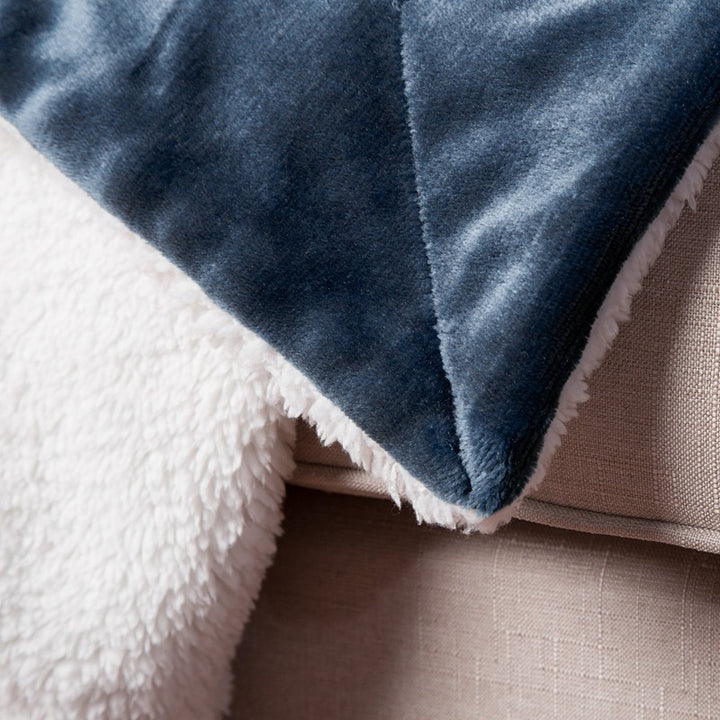 Sherpafilt med flanell och teddyfleece – mjuk pläd 130 x 160 cm
