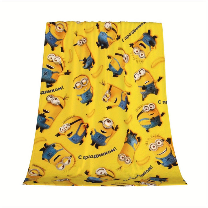 Minions Fleece Blanket - Mjuk &amp; Varm Flanellfilt för Barn