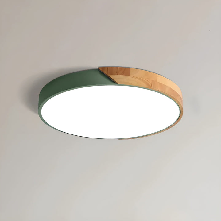LED-taklampa i trä – Skandinavisk design | Varmt ljus för vardagsrum
