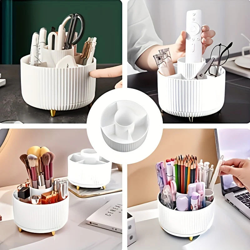 Makeup Organiser | 360° Rotating Förvaringsställ för Sminkbord