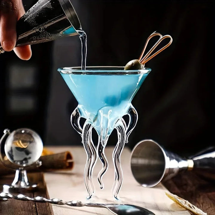 Carvallo - Unik bläckfisk-inspirerad Martini-glas för stiliga hembarer