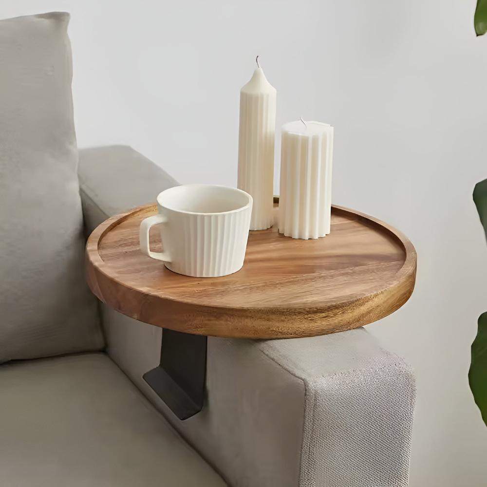 Sofa Armstöd Valnöt Bricka