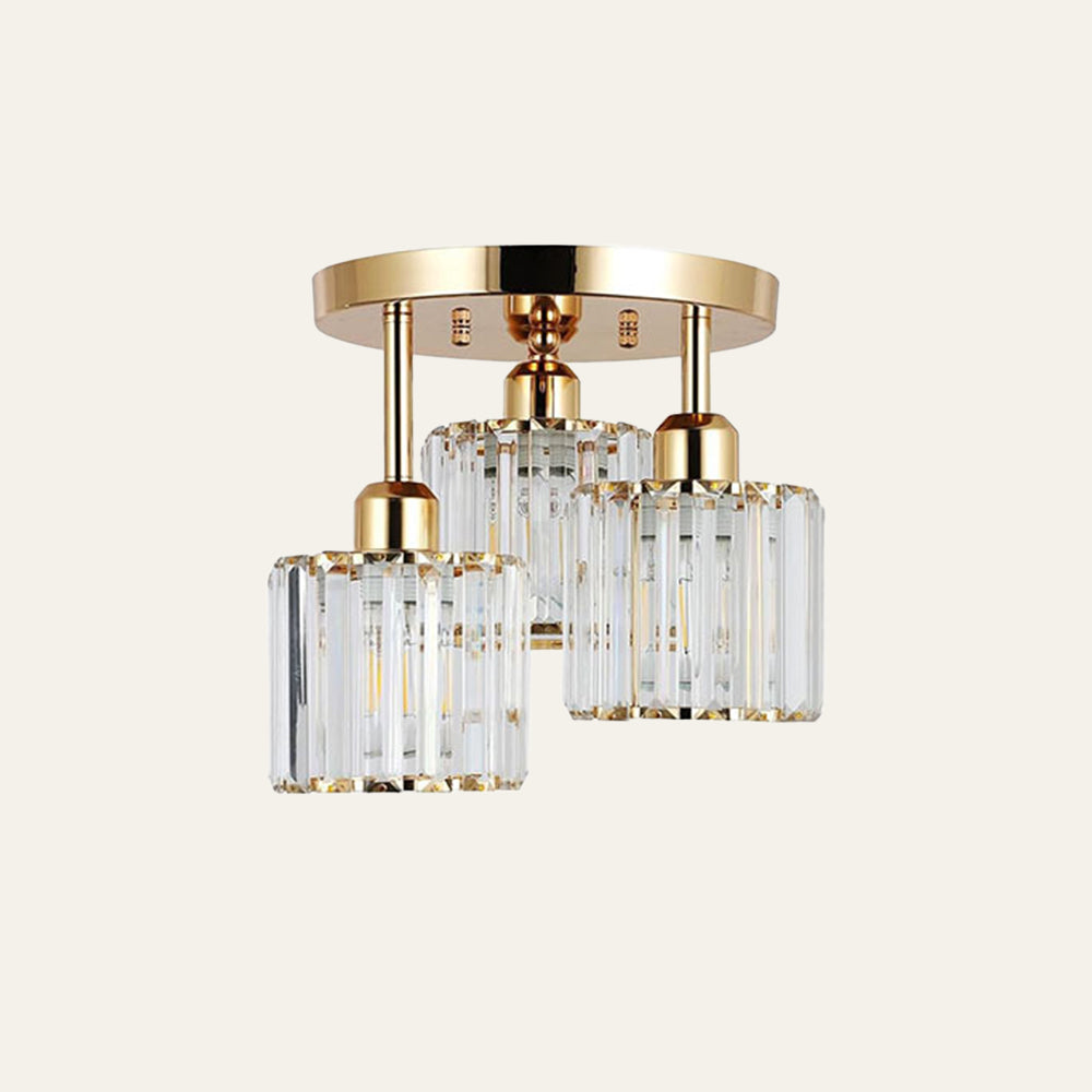 Elegant Modern Crystal Semi-Flush Taklampor