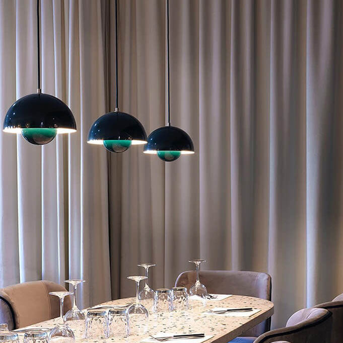 Nordisk Macaron 1-Ljuskälla Halvcirkeldom Pendellampa Lightz