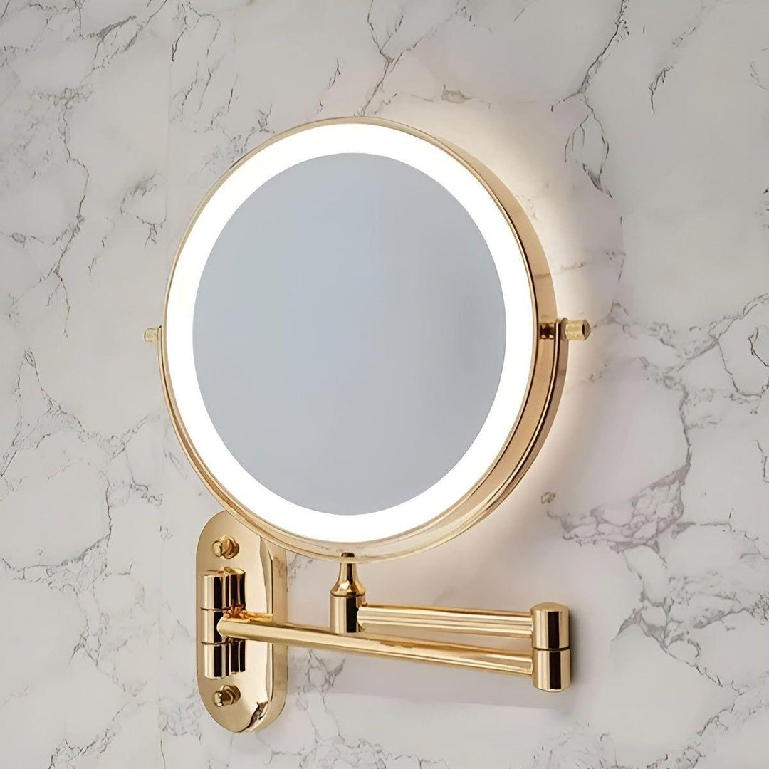 GlamGlow Mirror - Återuppladdningsbar, hopfällbar förstoring-LED-makeup-spegel