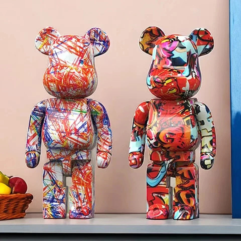 Graffiti Bear Figur Figur 10 Tum Abstrakt Djur Heminredning Förvaringsburk