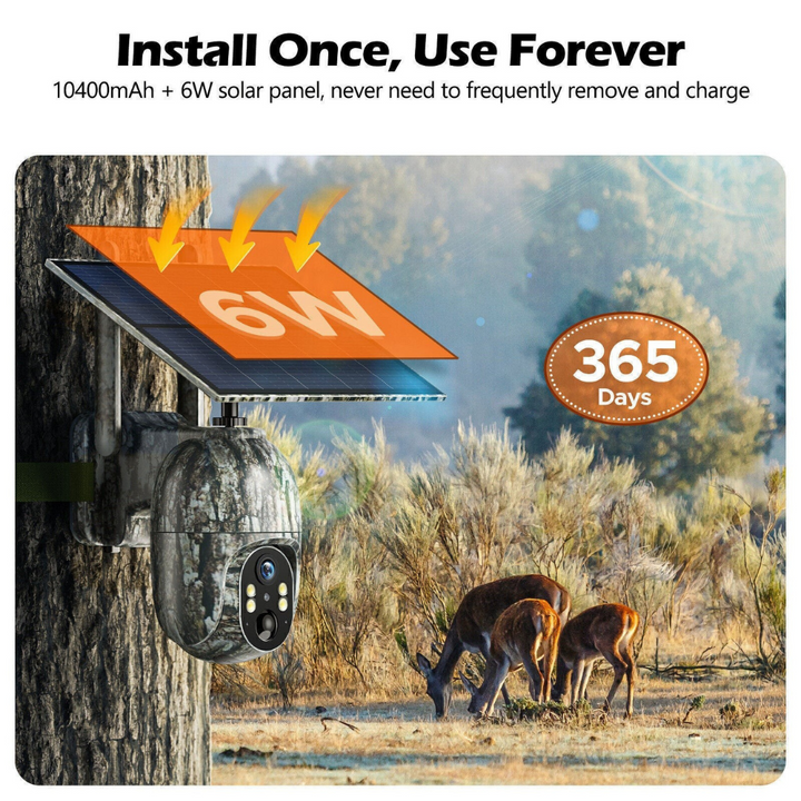 Säkerhetskamera Utomhus Solenergi Trådlös 4G HD