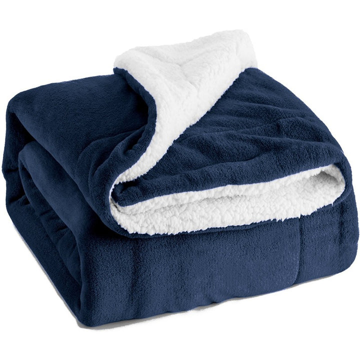 Sherpafilt med flanell och teddyfleece – mjuk pläd 130 x 160 cm