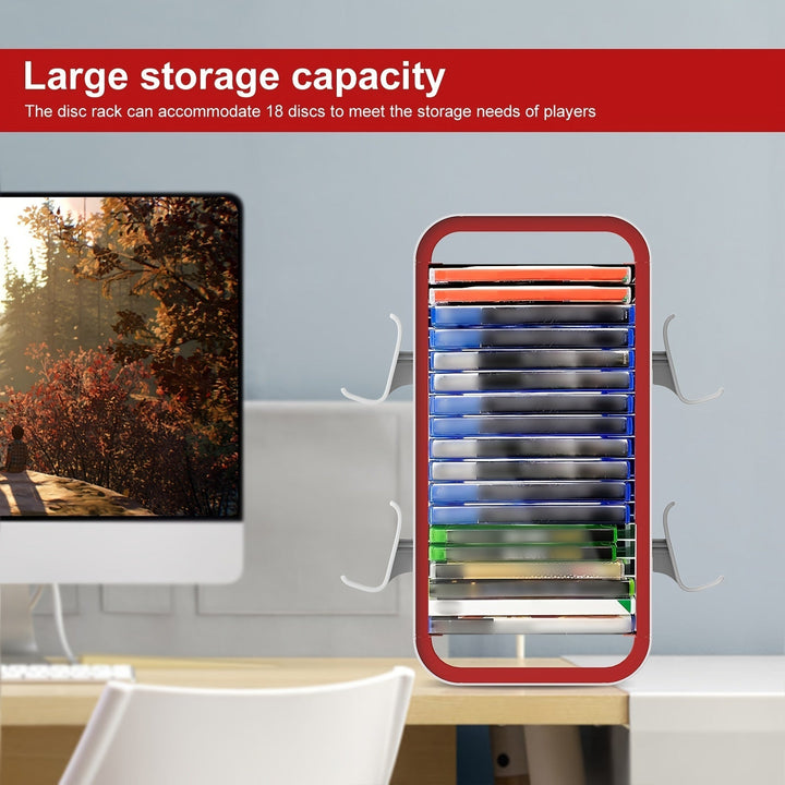 Universal Game Disc Storage Holder och Controller Display Stand – För PS5, PS4, Switch och Xbox