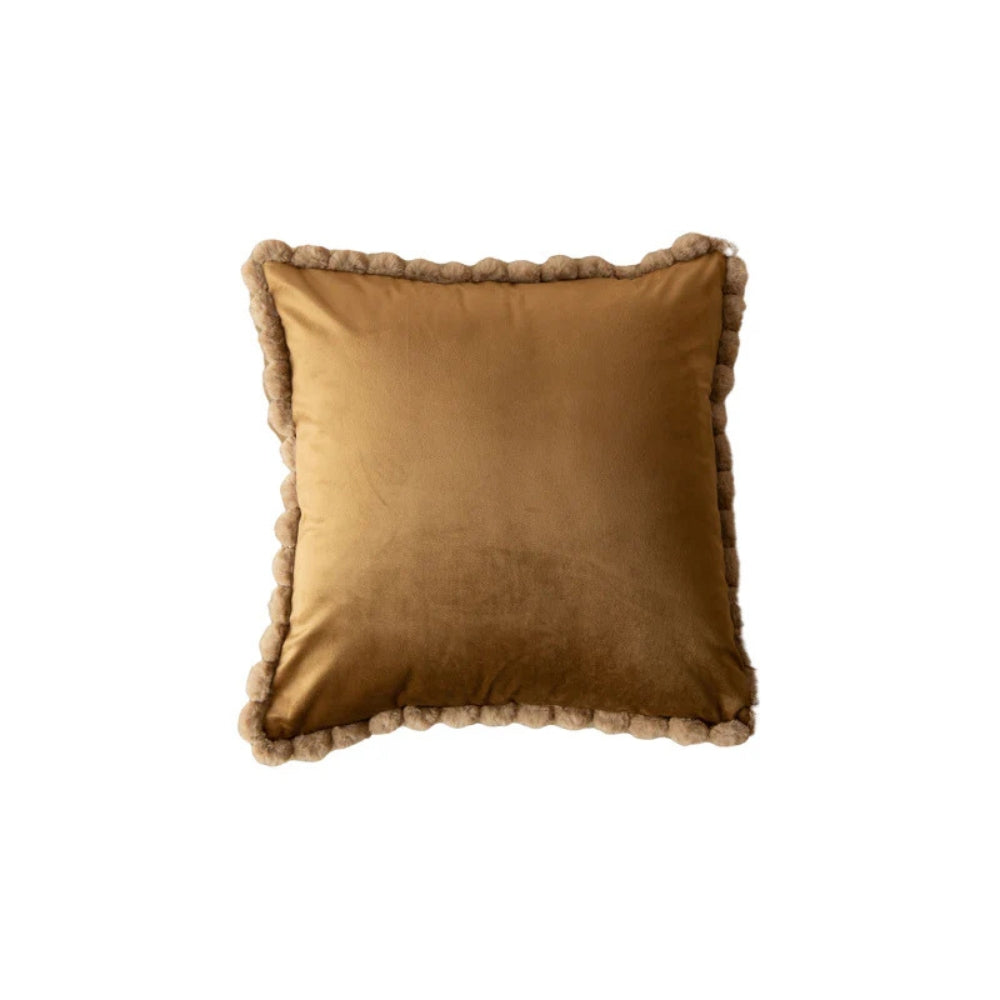 Sammet Pom-Pom Trim Kuddeöverdrag
