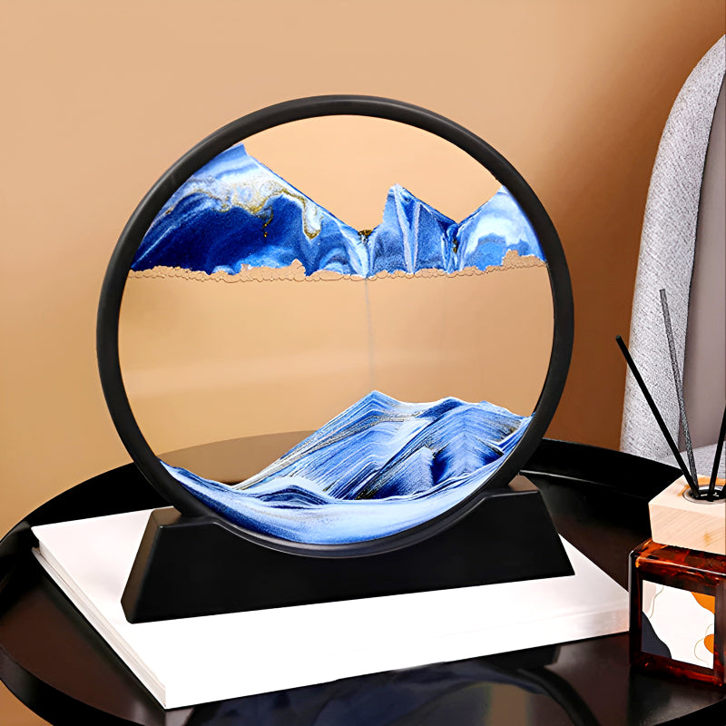 Royaleva Rörlig Sandkonstskulptur - LED Lugnande Skrivbordsdekoration