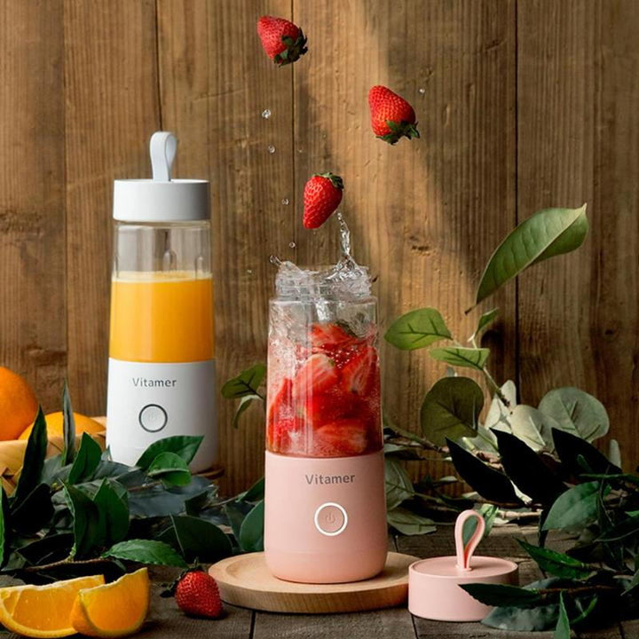 Portabel blender 350 ml med USB, 14 000 varv och två funktioner