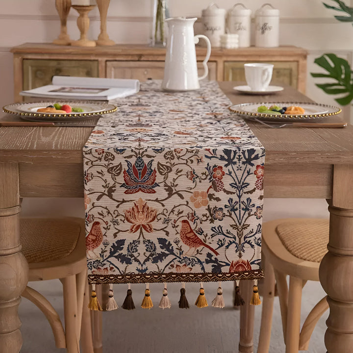 Vintage Floral &amp; Bird Jacquard Duklopp