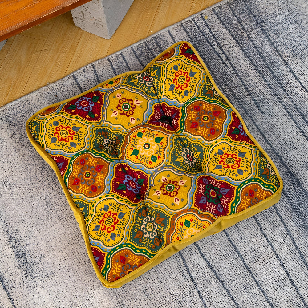 Marockansk kudde med knytband – Boho-Chic Comfort