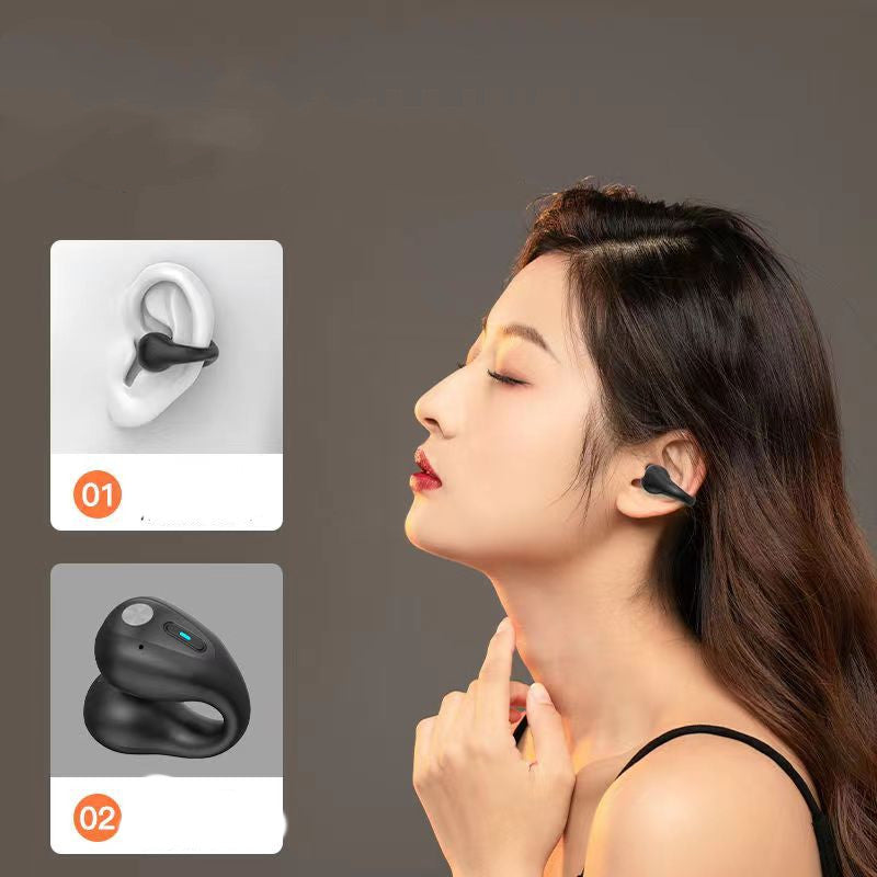 Trådlösa hörlurar med öronklips – bluetooth 5.3 och djup bas
