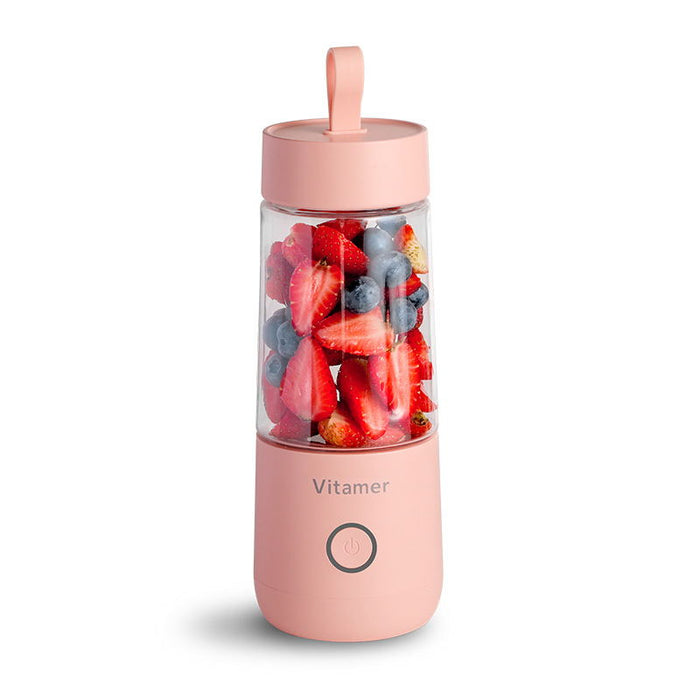 Trivhem Mixerflaska 350 ml – bärbar smoothiemixer med bärögla och USB
