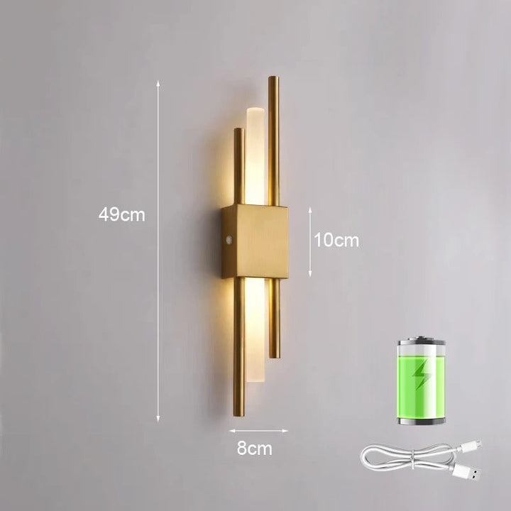 LED Staggered Trådlös Vägglampa – Usb Uppladdningsbar Inomhusbelysning för Modern Hembelysning