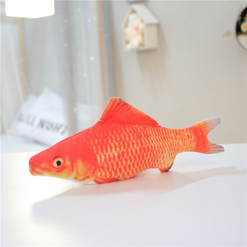 Sprattlande orange fisk kattleksak
