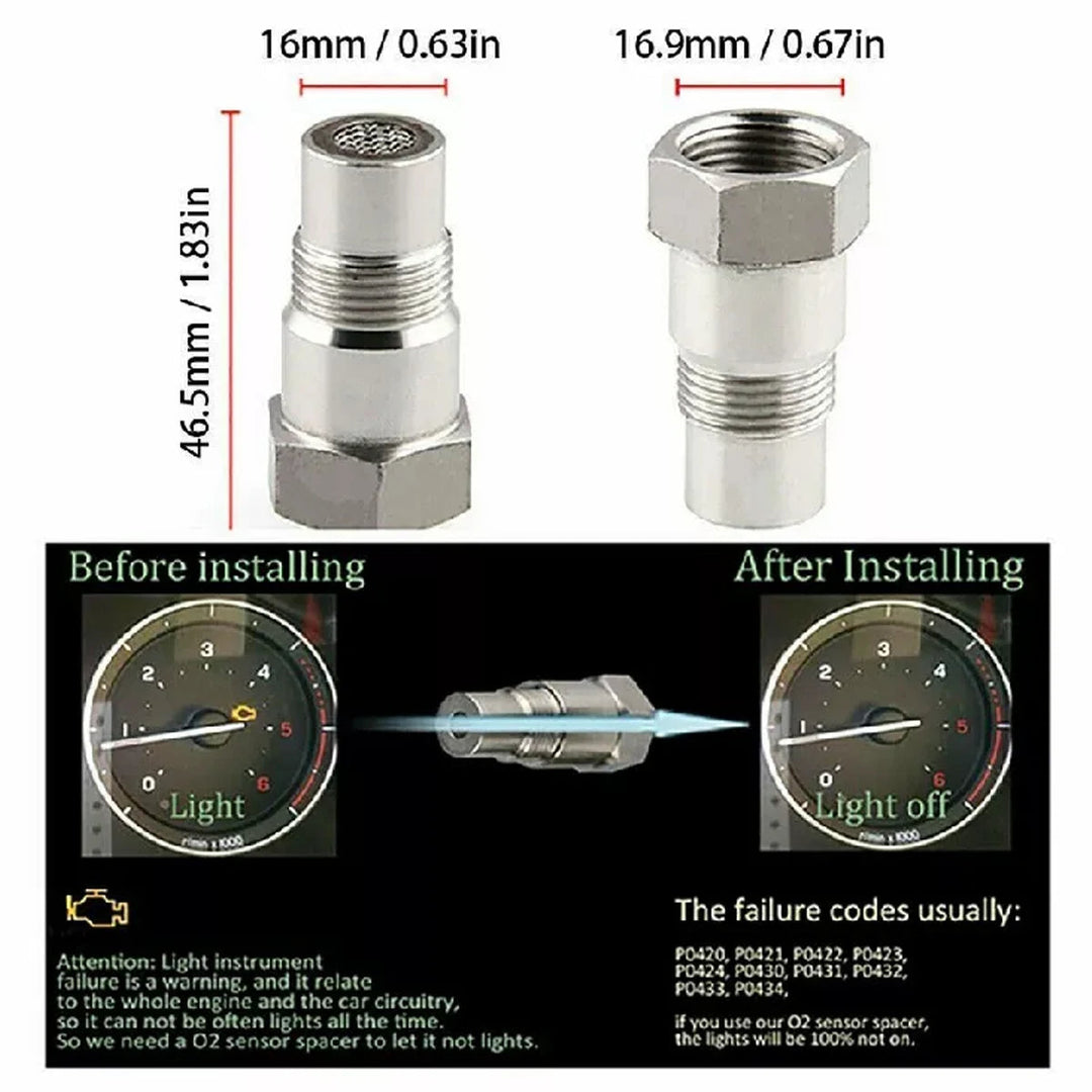 Bilsyre O2 Sensor Adapter CEL Fix Kontrollampor Eliminator M18*1.5