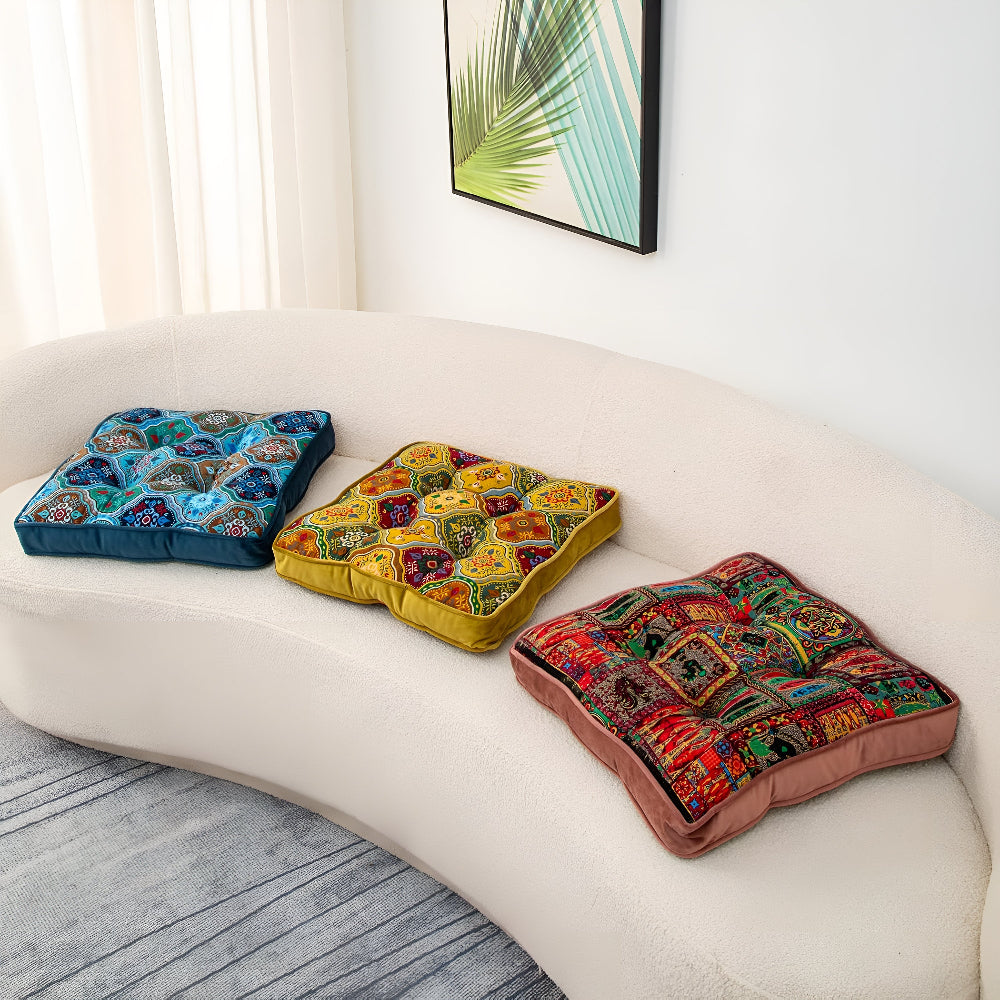 Marockansk kudde med knytband – Boho-Chic Comfort