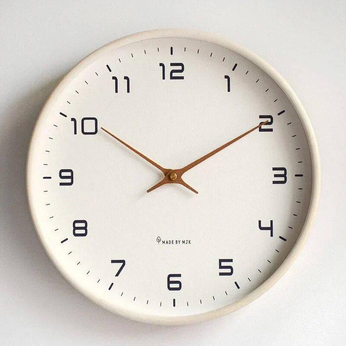 Silent Wooden Wall Clock | 10" or 12" | No-Tick Quartz Movement | Minimalist Nordisk Design