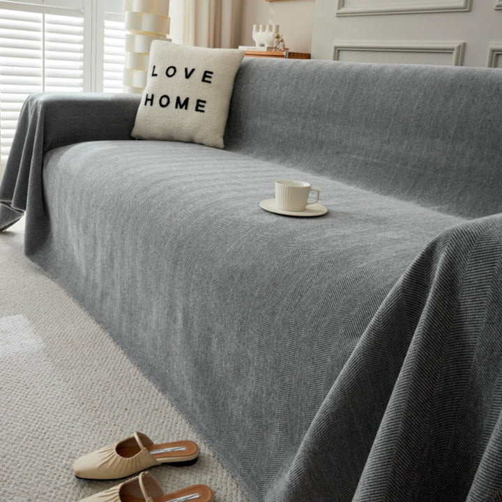 Hållbar husdjursvänlig herringbone sofföverdrag - Modern, stiligt och hållbart soffskydd