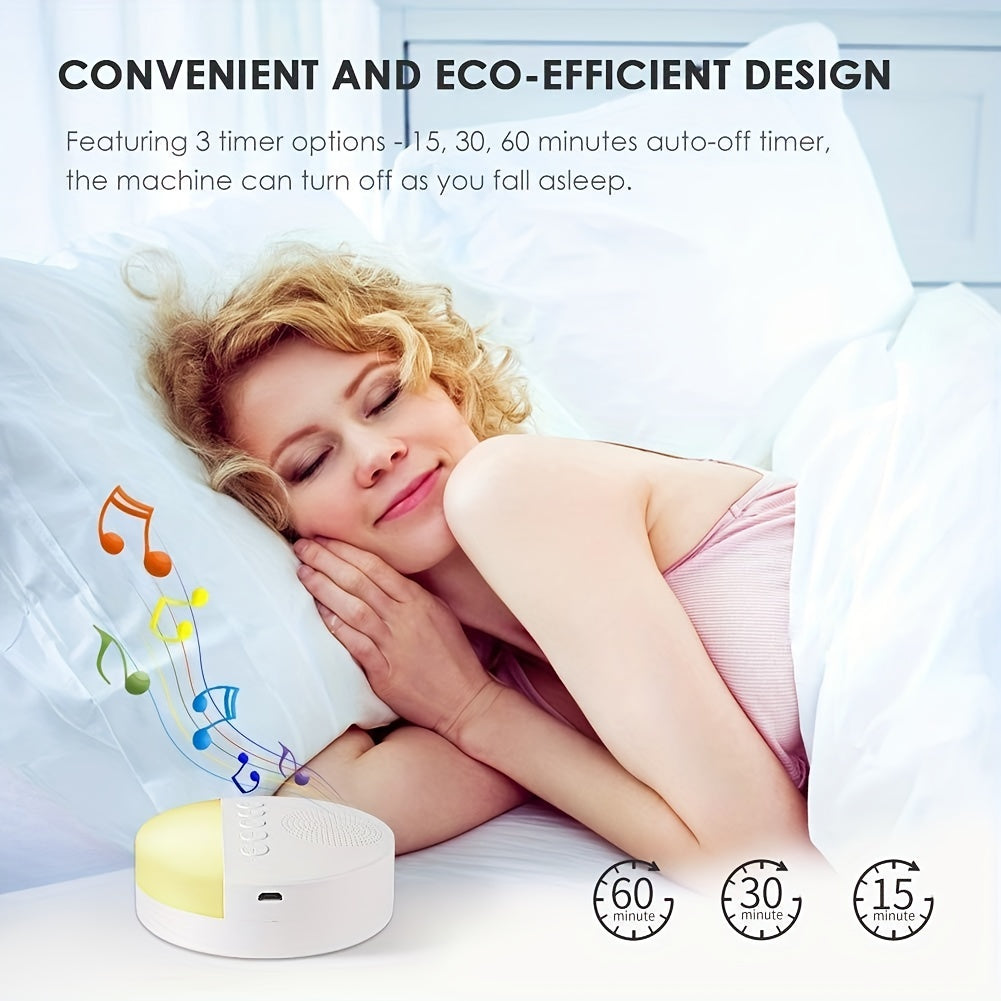 Sleep Sound Vit Brusmaskin - Lugnande Ljud för Bättre Sömn och Avkoppling