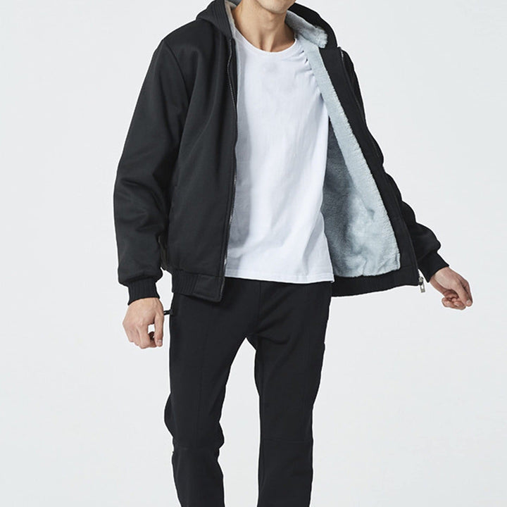 Män vinter fleece jacka