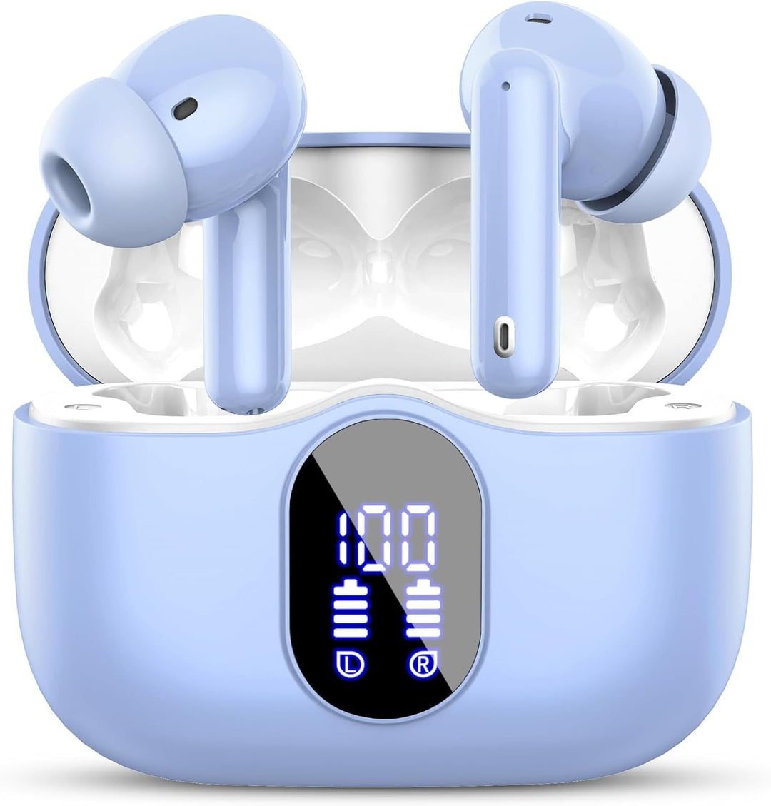 Trådlösa Bluetooth hörlurar med brusreducering öronsnäckor