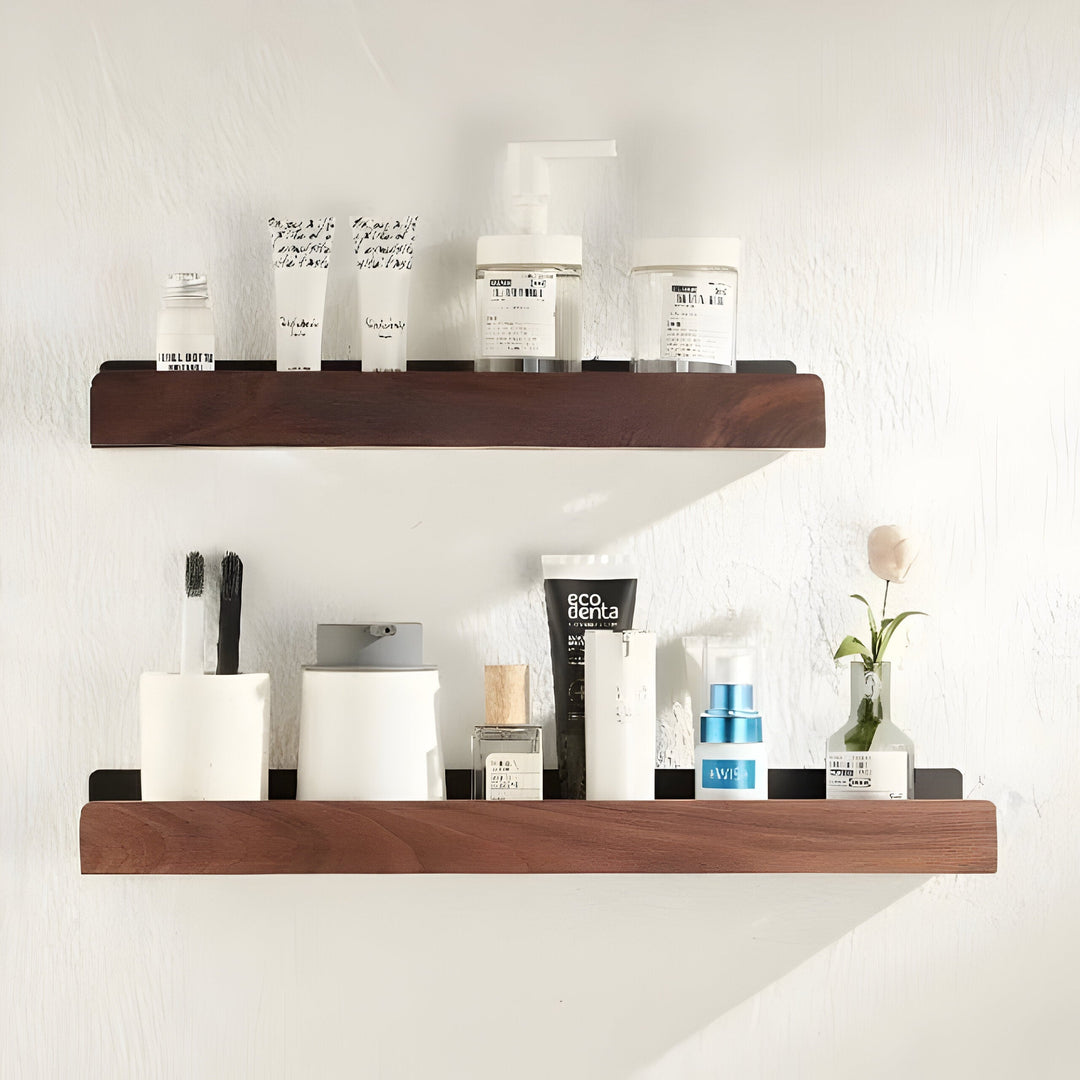 LuxeWood Regal - Träbadrumsorganisationshylla