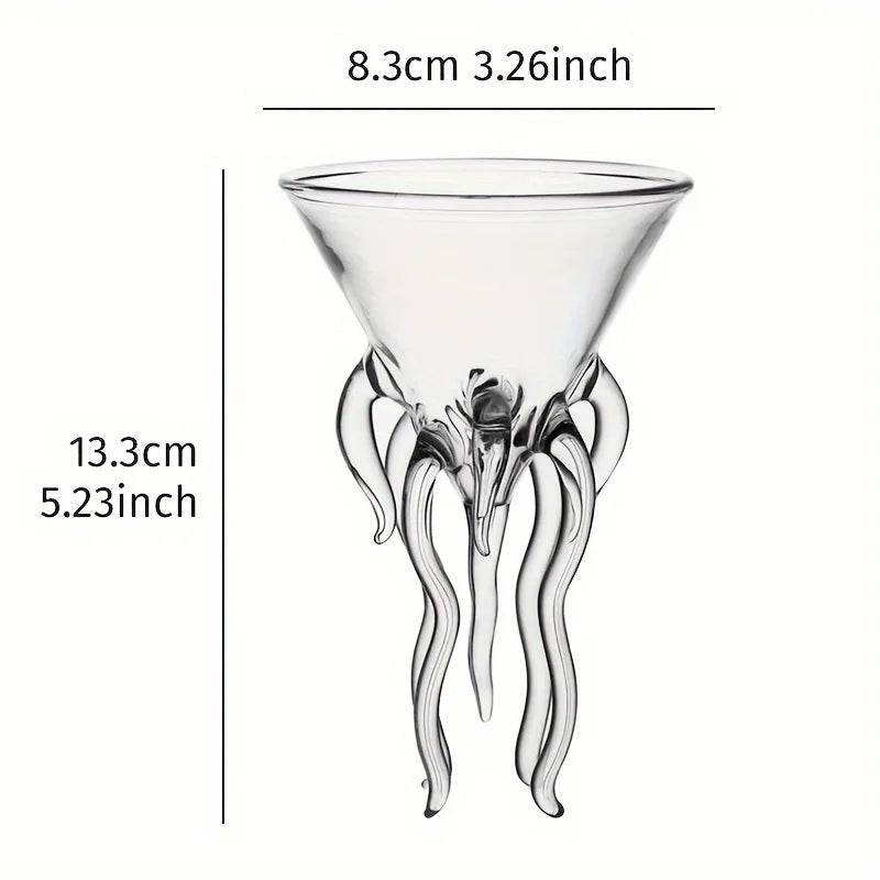 Carvallo - Unik bläckfisk-inspirerad Martini-glas för stiliga hembarer