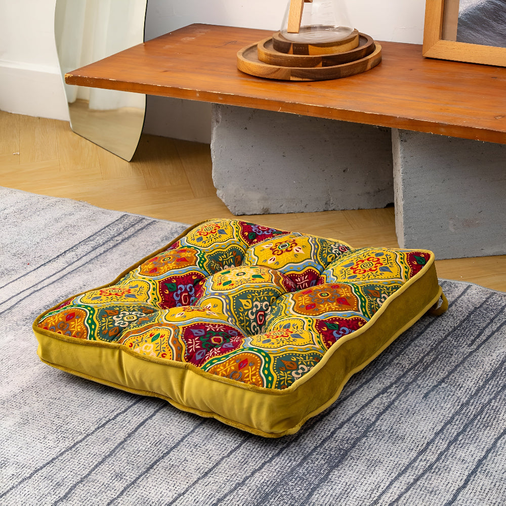 Marockansk kudde med knytband – Boho-Chic Comfort