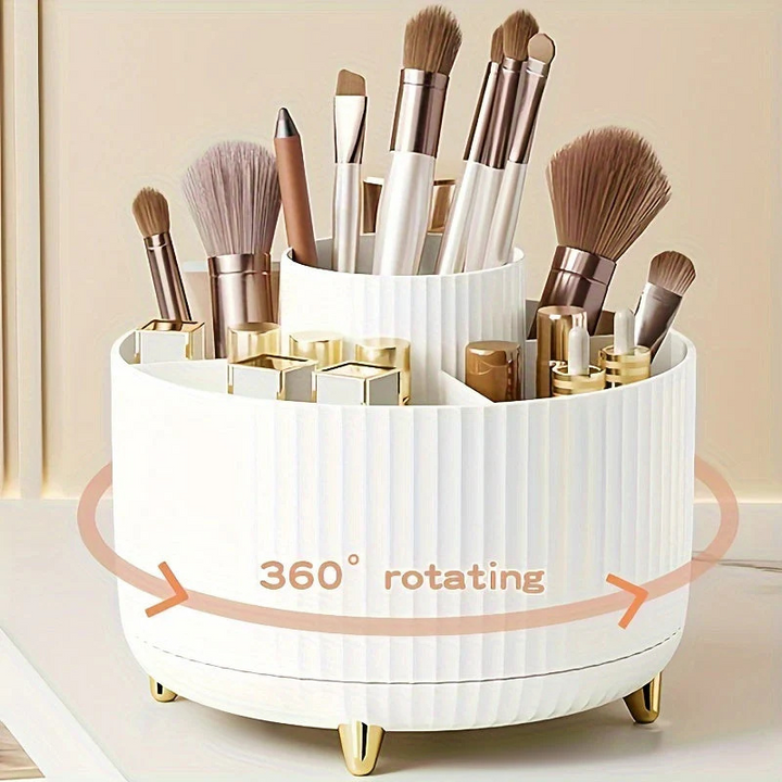 Makeup Organiser | 360° Rotating Förvaringsställ för Sminkbord