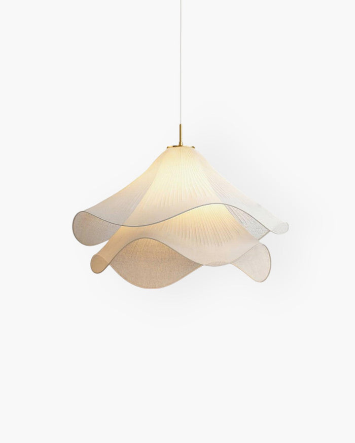 Soft Bloom Pendel Lampa | 16″–20″ Tygtaklampa | Skulptural Atmosfär
