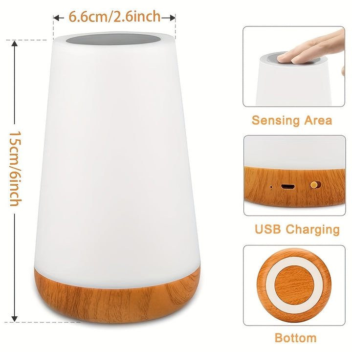 Dimbar Touch Lampa med 13 RGB-färger – Perfekt för sovrummet, sänglampa och nattlampa