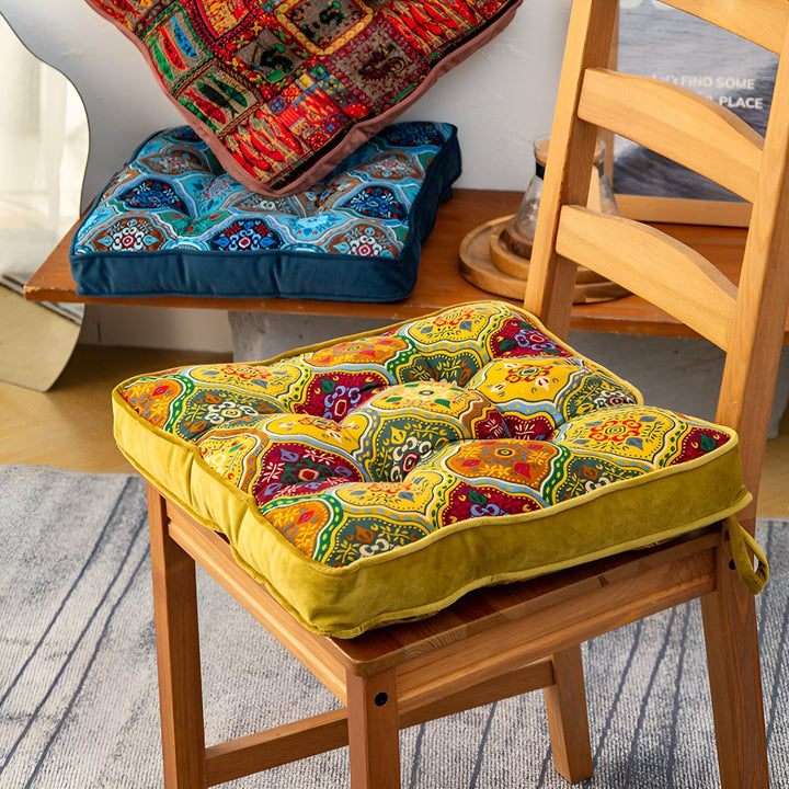 Marockansk kudde med knytband – Boho-Chic Comfort