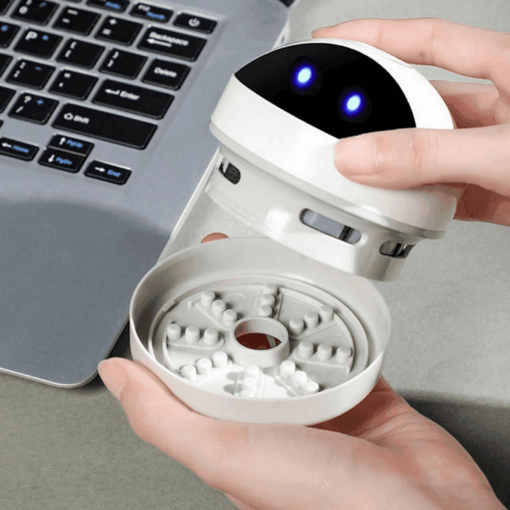 Kompakt Mini Bordsdammsugare – USB-laddningsbar Robot för Enkel Dammsugning